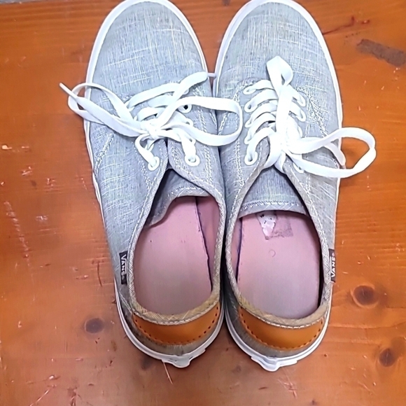 VANS ULTRACUSH SKATE WOMEN'S LACE UP GRAY LOW PLAID CANVAS SNEAKERS SIZE 8 - Picture 3 of 15